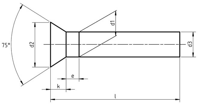 ISO 1051 C Countersunk Head Rivets ISO 1051 C Countersunk Head Rivets
