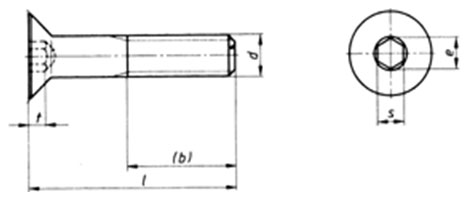 ISO 10642 : Hexagon Socket Countersunk Head Cap Screws, Metric Size ISO 10642 : Hexagon Socket Countersunk Head Cap Screws, Metric Size