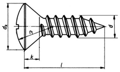 ISO 1483 : Slotted Raised Countersunk Head Tapping Screws ISO 1483 : Slotted Raised Countersunk Head Tapping Screws
