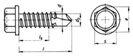 ISO 15480 Hexagon Washer Head Drilling Screws with Tapping Screw Thread ISO 15480 : Hexagon Washer Head Drilling Screws with Tapping Screw Thread