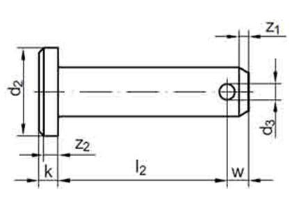 ISO 2341 Clevis Pin with Hole ISO 2341 Clevis Pin with Hole
