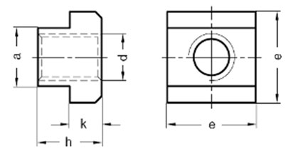 ISO 299 T Nuts for T Slots ISO 299 T Nuts for T Slots