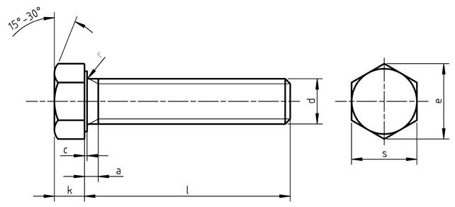 ISO 4018 Hexagon Head Screws ISO 4018 Hexagon Head Screws