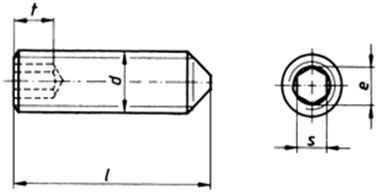 ISO 4027 Hexagon Socket Set Screws with Cone Point ISO 4027 Hexagon Socket Set Screws with Cone Point