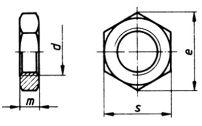 ISO 4035 Hexagon Thin Nuts Chamfered ISO 4035 Hexagon Thin Nuts Chamfered
