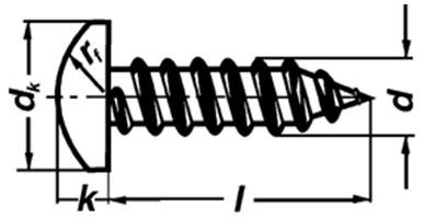 ISO 7049 Pan Head Tapping Screws with Cross Recess H and Z ISO 7049 Pan Head Tapping Screws with Cross Recess H and Z