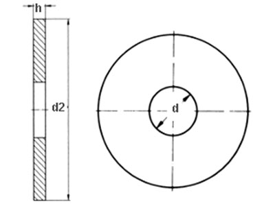 ISO 7094R Washer with Round Hole for Timber ISO 7094R Washer with Round Hole for Timber
