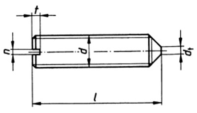ISO 7434 Slotted Set Screws with Cone Point ISO 7434 Slotted Set Screws with Cone Point