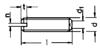 ISO 7436 Slotted Set Screws with Cup Point ISO 7436 Slotted Set Screws with Cup Point