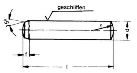 ISO 8734 Dowel Pin, Hardened, Tolerance M6 ISO 8734 Dowel Pin, Hardened, Tolerance M6
