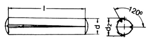 ISO 8744 Grooved Dowel Pins ISO 8744 Grooved Dowel Pins